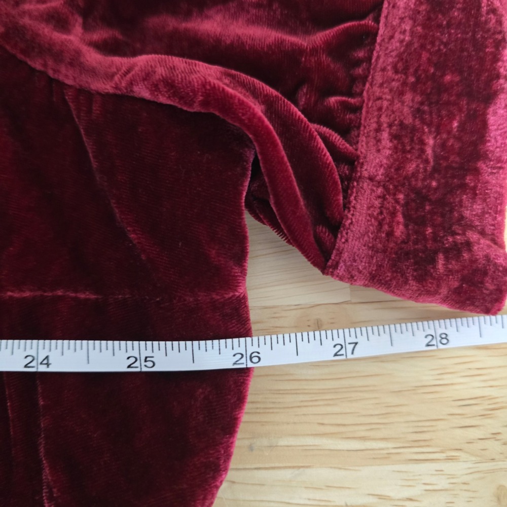 ModCloth Velvet Peter‎ Pan Collar Dress Burgundy Womens Plus Size 26W Babydoll - Picture 6 of 10